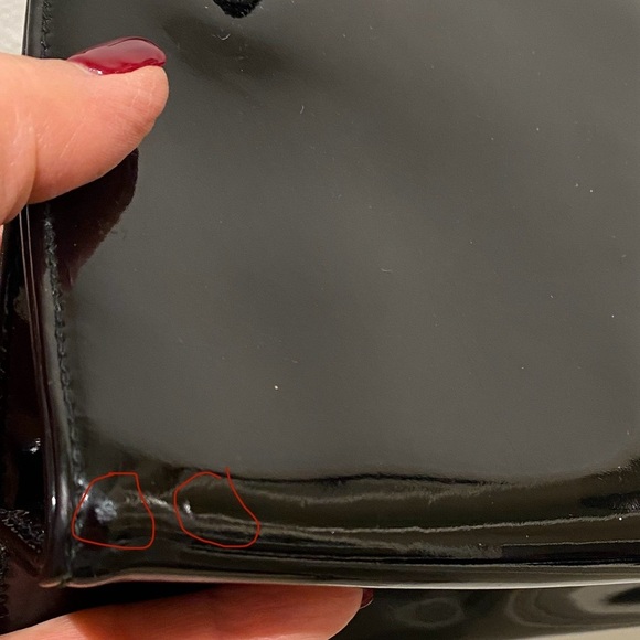 Salvatore Ferragamo Black Patent Leather Small Hand Bag Authentic Classic - Picture 10 of 16